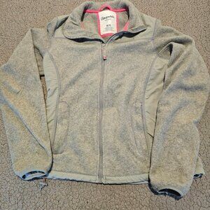 Aeropostale Gray and Pink Fleece Jacket